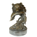 Animal Bronze Sculpture Bear Head Decor Brass Statue Tpy-649